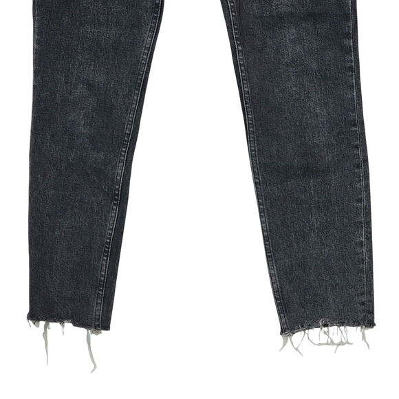 RE/DONE Originals 90s High Rise Ankle Crop Black Button Fly Straight Leg Slim 28 - Picture 7 of 16